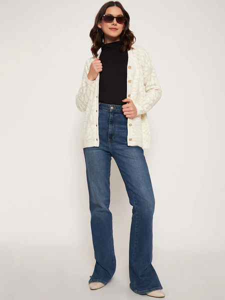 Offwhite V-Neck Cardigan